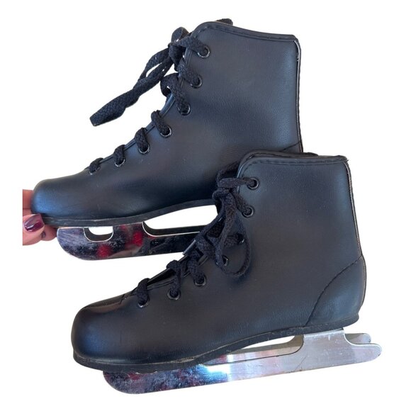 Vintage Brookfield FirStee Figure Skates Style 11 Beginners Black Double Runner - Picture 5 of 8